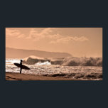 Waiting.......... Poster<br><div class="desc">A surfer waits for a break in the swell before paddling out to surf the world famous Bonzai Pipeline on Oahu, Hawaii's Northshore.</div>