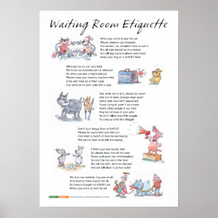 Waiting Room Etiquette - A2 Poster