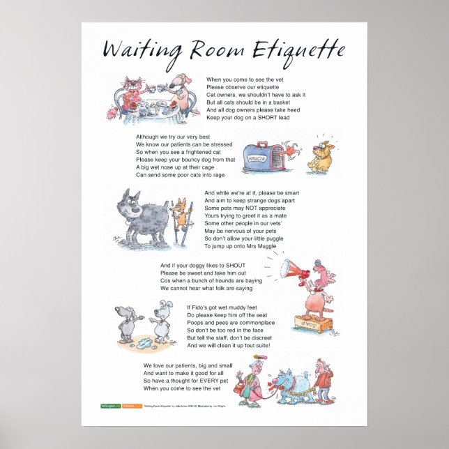 Waiting Room Etiquette - A2 Poster (Front)