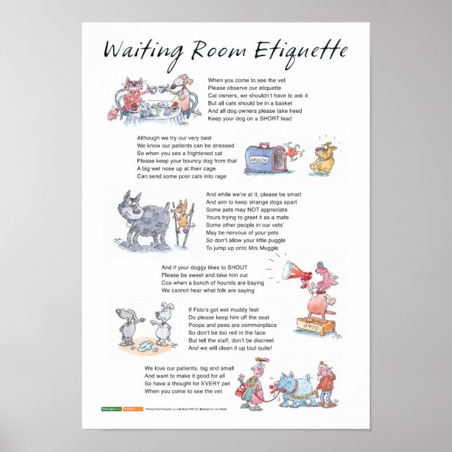 Waiting Room Etiquette - A3 Poster (Front)