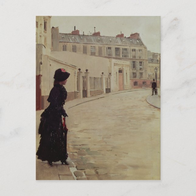 Waiting, Rue de Chateaubriand, Paris Postcard (Front)