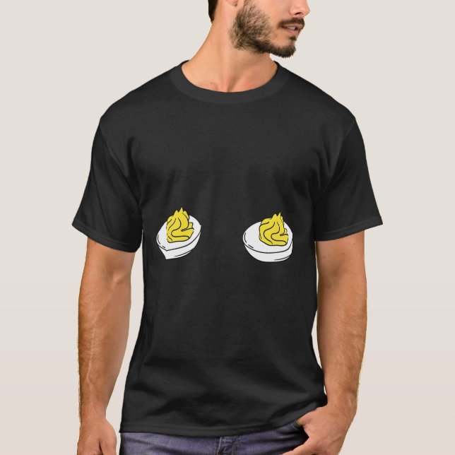 Waiting To Stuff My Face Deviled Eggs Couple Thank T-Shirt (Front)