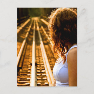 Waiting Upon A Train Postcard