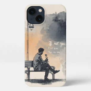 Waiting with a Rose – Unspoken Love iPhone 13 Case