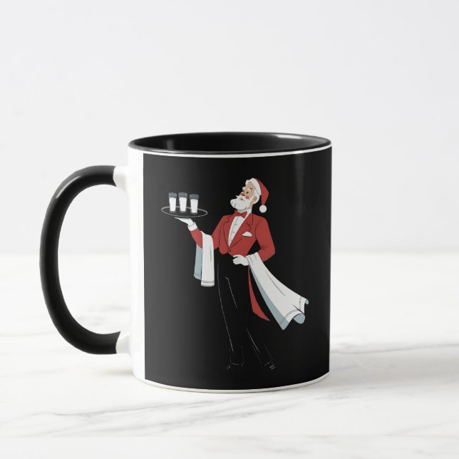 Waitress Christmas Santa Server Xmas  Mug (Left)