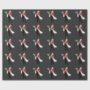 Waitress Christmas Santa Server Xmas Wrapping Paper