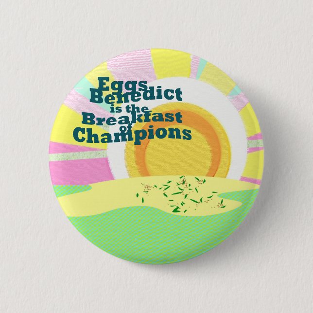 Waitress Flare Eggs Benedict Breakfast Sales - 6 Cm Round Badge (Front)