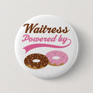 Waitress Gift (Doughnuts) 6 Cm Round Badge
