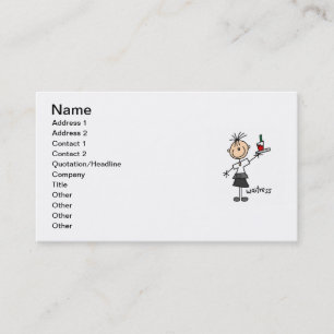Waitress Stick Figure Business Card