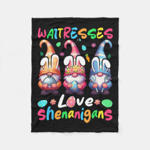 Waitresses Costume Shenanigans Lover Three Gnomes Fleece Blanket