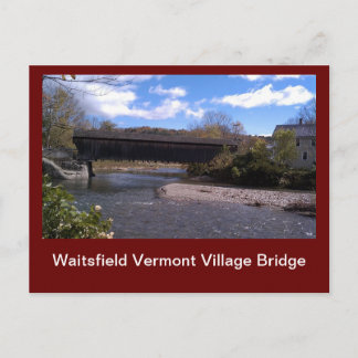 Waitsfield Vermont Village Bridge Postcard