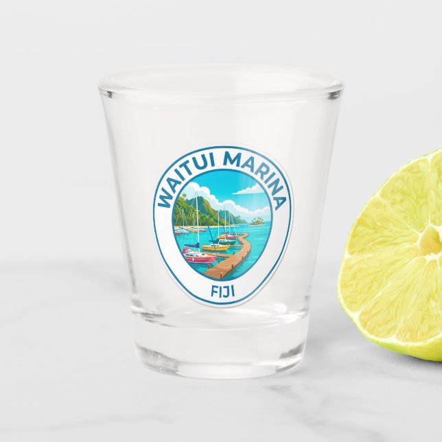 Waitui Marina Fiji Fiji Shot Glass (Front)