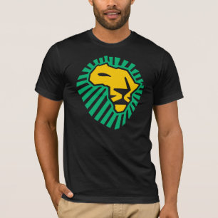 Waka waka Lion Head Africa Green Yellow Men Shirt