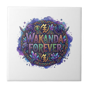  Wakanda Forever Tribal Warrior T-Shirt Ceramic Tile