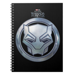 Wakanda Forever   Vibranium Black Panther Icon Notebook