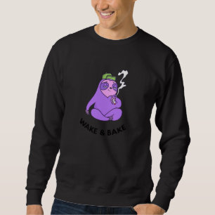 Wake And Bake  Stoner  Cute Panda Weed Stoner Girl Sweatshirt