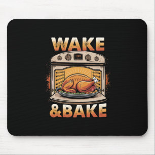 Wake And Ke Sourdough Funny Ker Meme Thanksgiving Mouse Pad