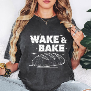 Wake & Bake Loaf of Bread Retro Graphic T-Shirt