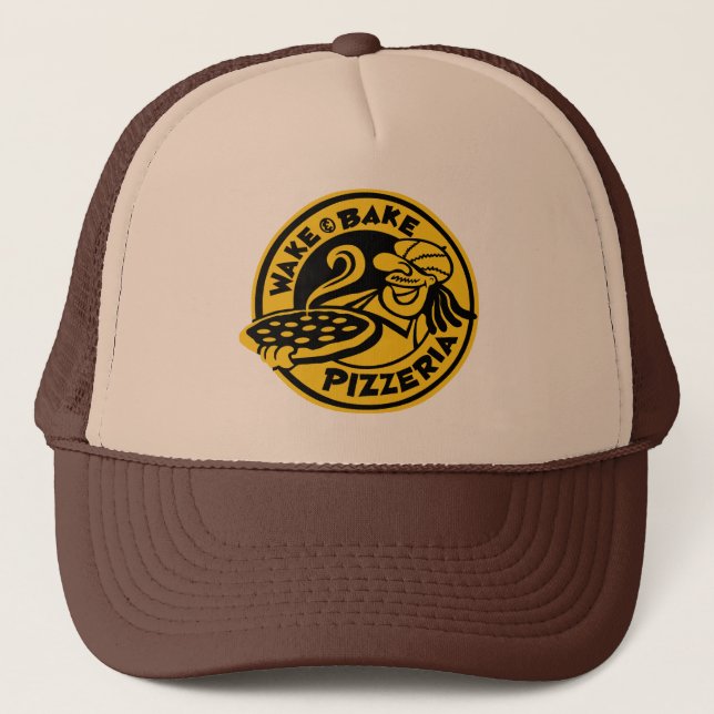 Wake & Bake Trucker Hat by Mini Brothers (Front)
