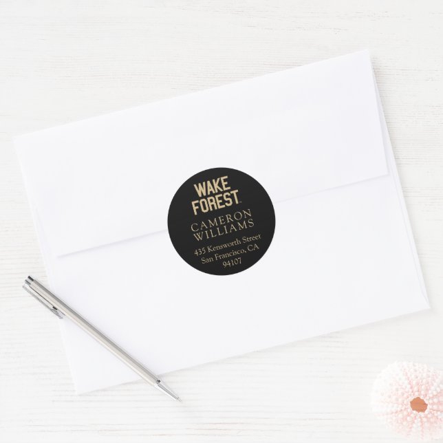 Wake Forest University | Wake Forest Classic Round Sticker (Envelope)