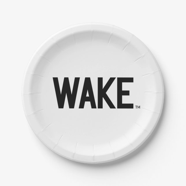 Wake Forest University | Wake Wordmark Paper Plate (Front)