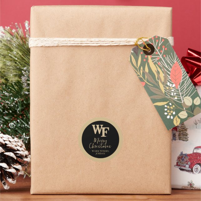 Wake Forest University | WF Classic Round Sticker (Holiday)