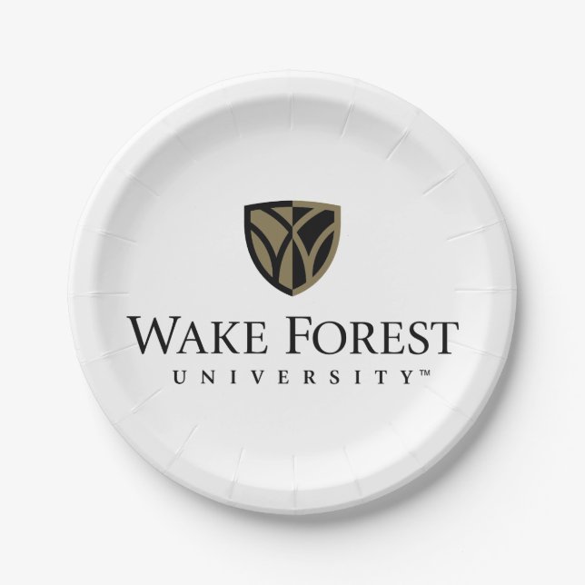 Wake Forest University Wordmark Paper Plate (Front)