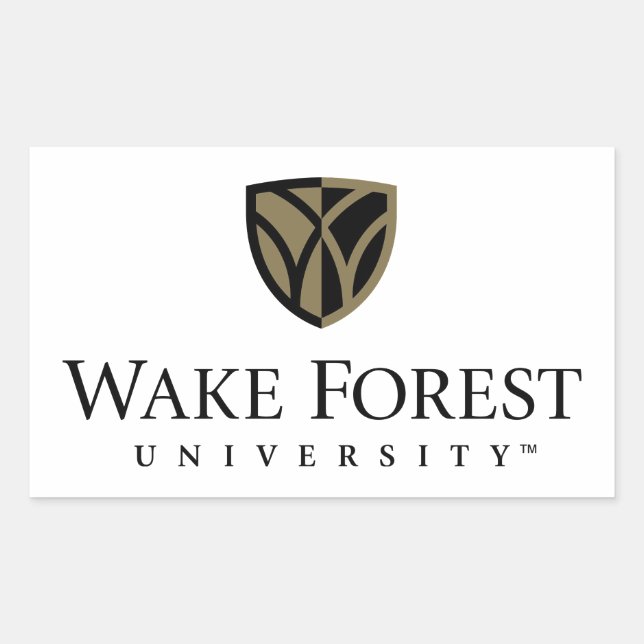 Wake Forest University Wordmark Rectangular Sticker (Front)