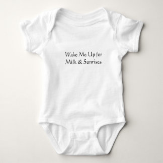 Wake Me Up for Milk & Sunrises Baby One Piece Baby Bodysuit