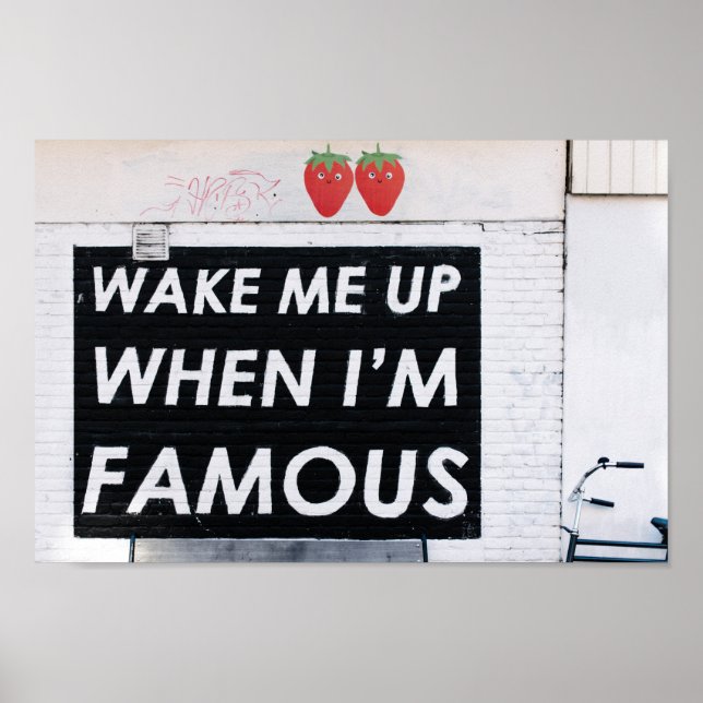 WAKE ME UP WHEN I'M FAMOUS POSTER (Front)