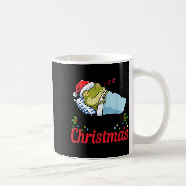 Wake Me Up When It's Christmas Cute Frog Animal Sl Coffee Mug (Right)