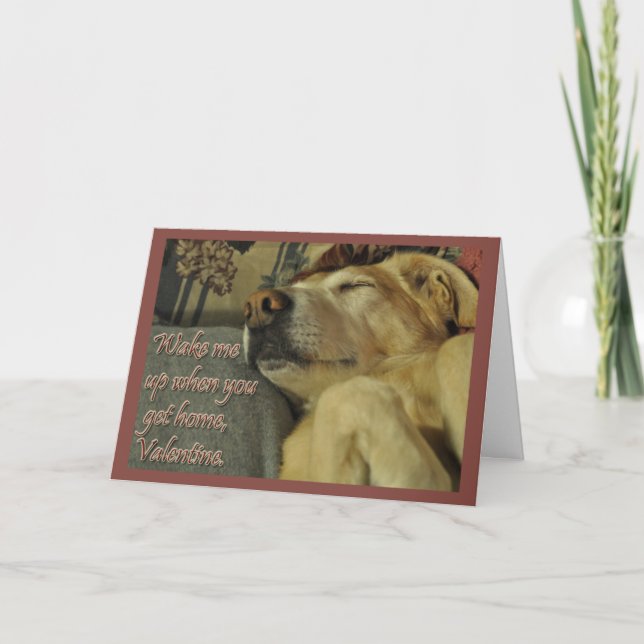 Wake Me Up When You Get Home, Valentine v.2 Holiday Card (Front)