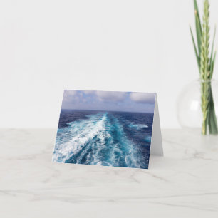 wake of a cruise ship card