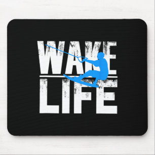 Wake Surfing Life Gift Shirt Boat Lake Wakesurfing Mouse Pad