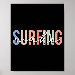 Wake Surfing Wakesurf Wake Surfer Surfing Boat _2  Poster