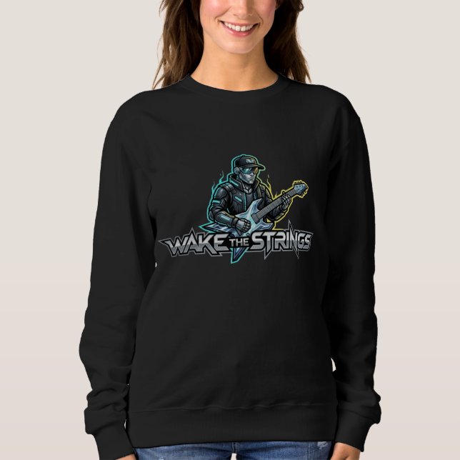 Wake The Strings Retro Future Art Sweatshirt (Front)