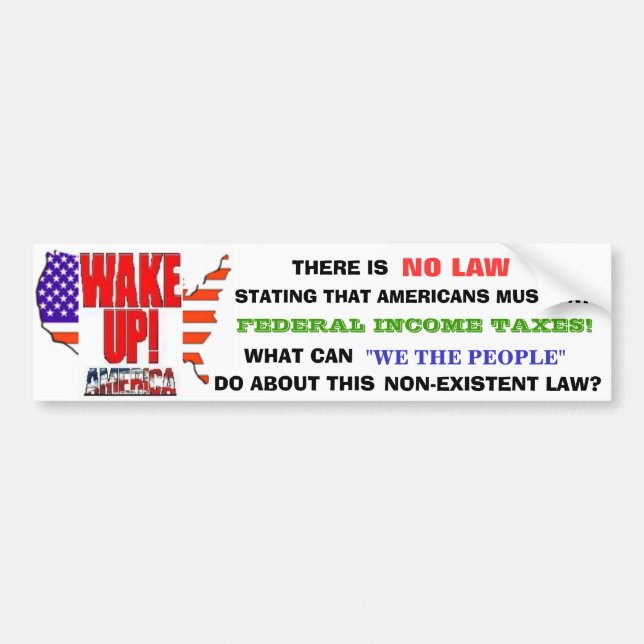 WAKE UP, AMERICA! BUMPER STICKER (Front)