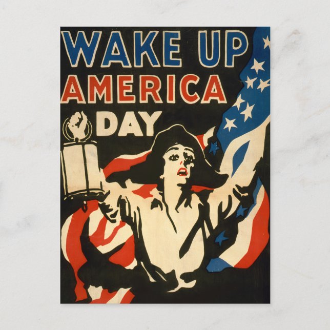 Wake Up America! Holiday Postcard (Front)