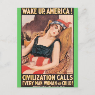 Wake Up America Postcard
