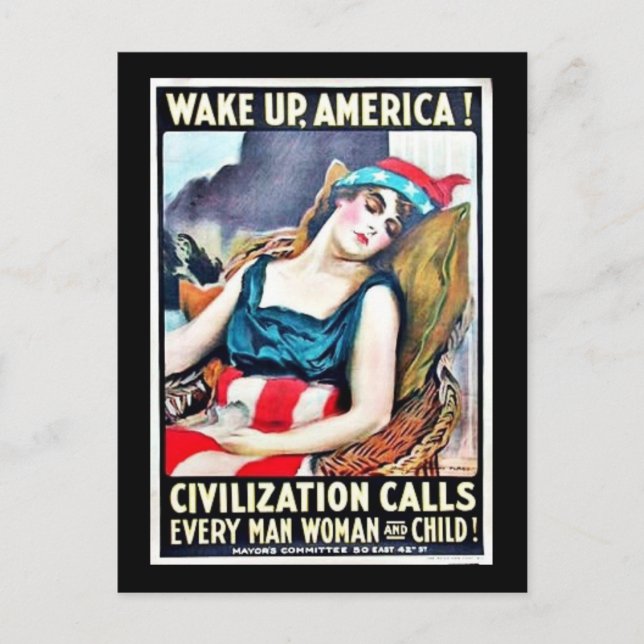 Wake Up America Postcard (Front)