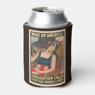 Wake Up America Poster Can Cooler
