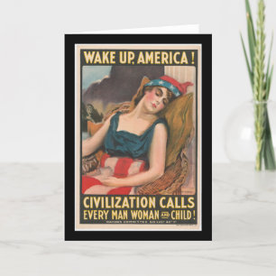 Wake Up America Poster Greeting Card