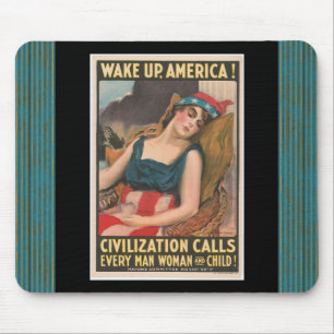 Wake Up America Poster Mouse Pad
