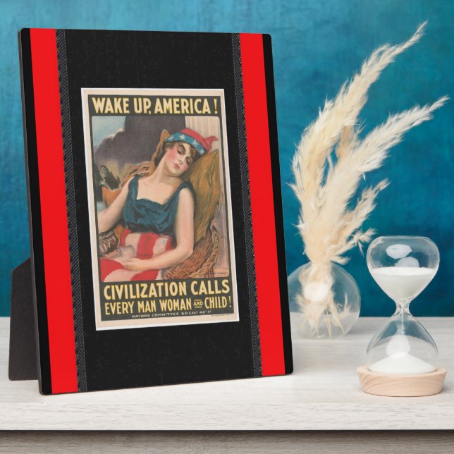 Wake Up America Poster Plaque (Side)