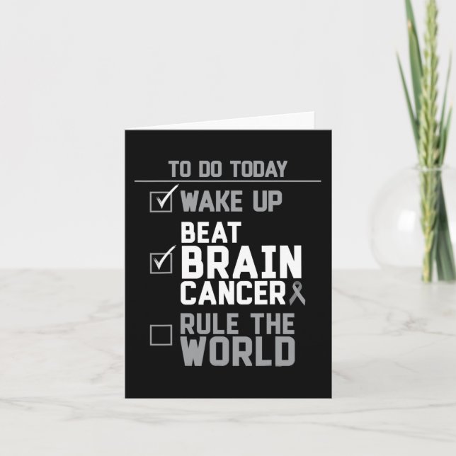 Wake Up Beat Brain Cancer Rule the World  Card (Front)