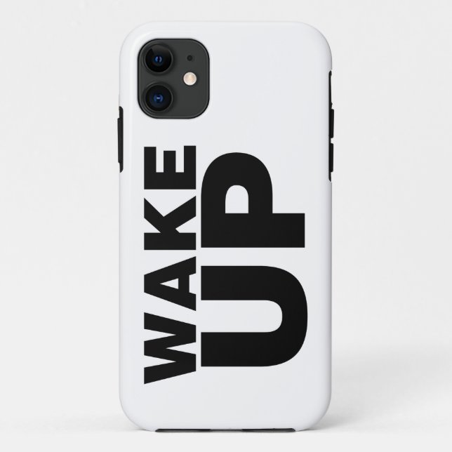 Wake Up Black Case-Mate iPhone Case (Back)