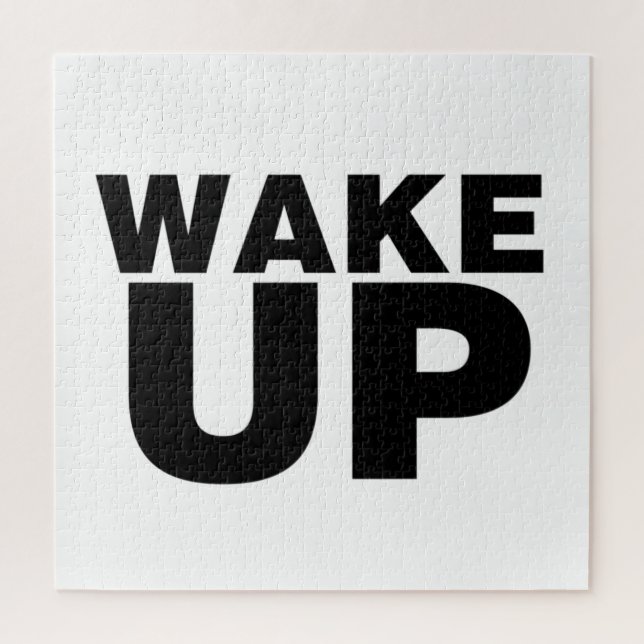 Wake Up Black Jigsaw Puzzle (Vertical)