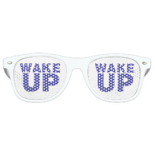 Wake Up Blue Retro Sunglasses