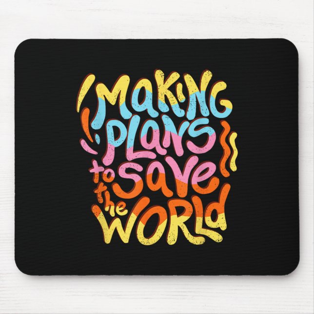 Wake-up Call Climate Change Environmental Mouse Pad (Front)