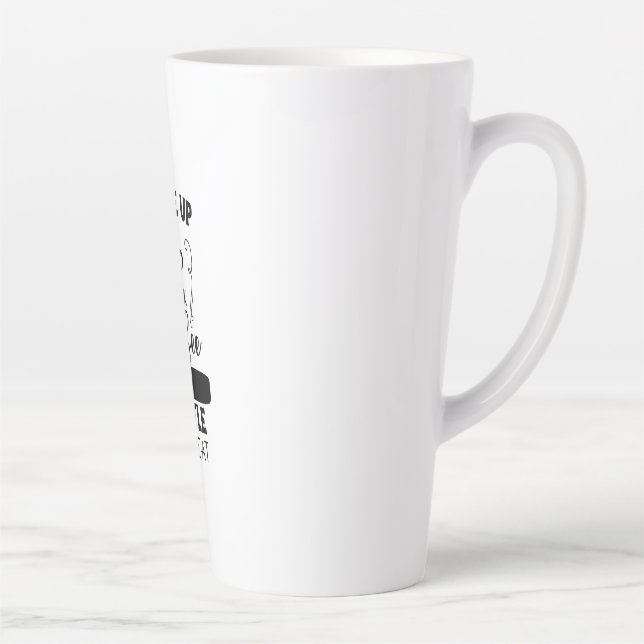 Wake Up Drink Coffee Hustle Repeat Latte Mug (Right)